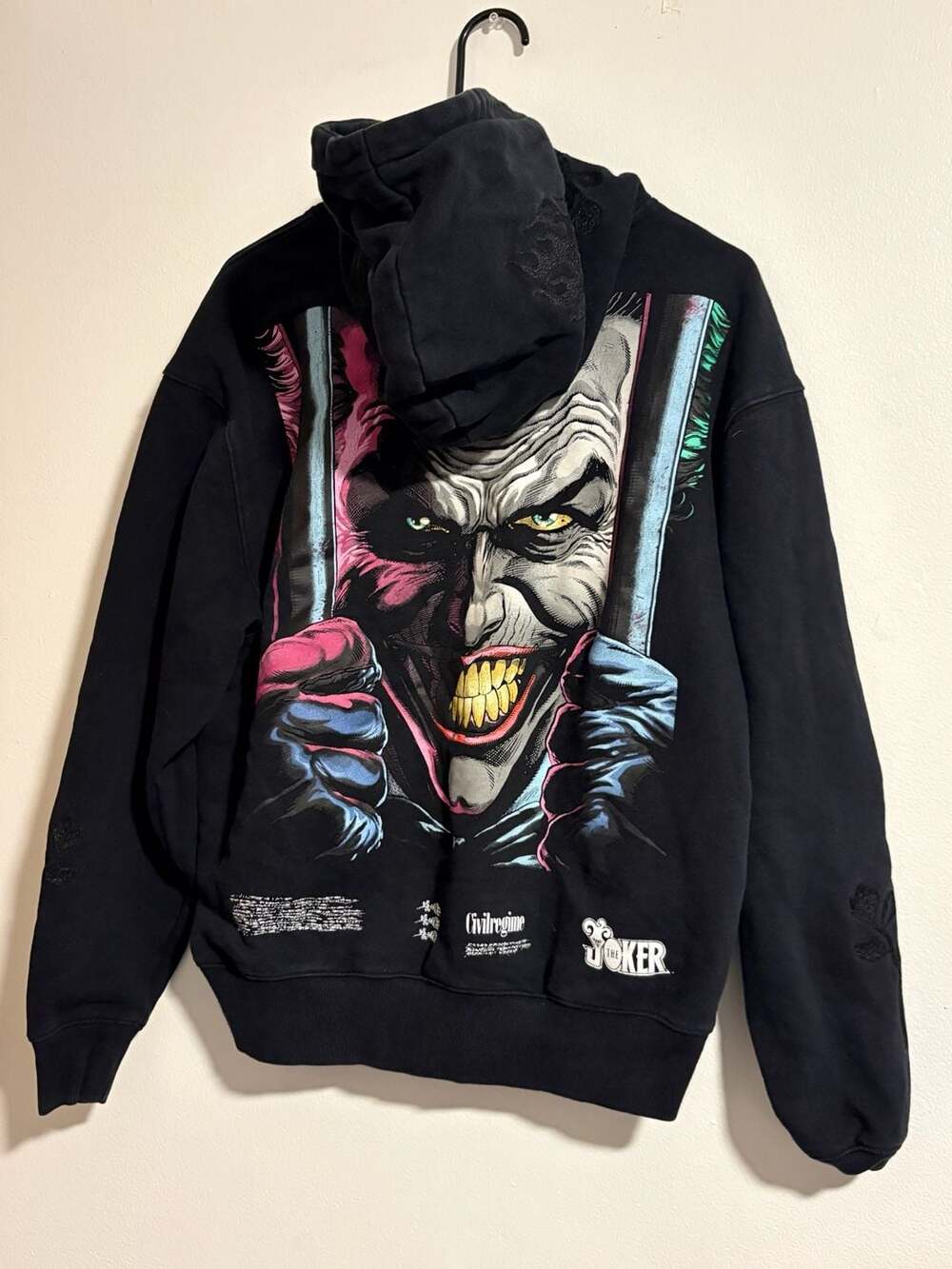 Civil Regime Small The Joker Hello My Name Is Hoodie Black